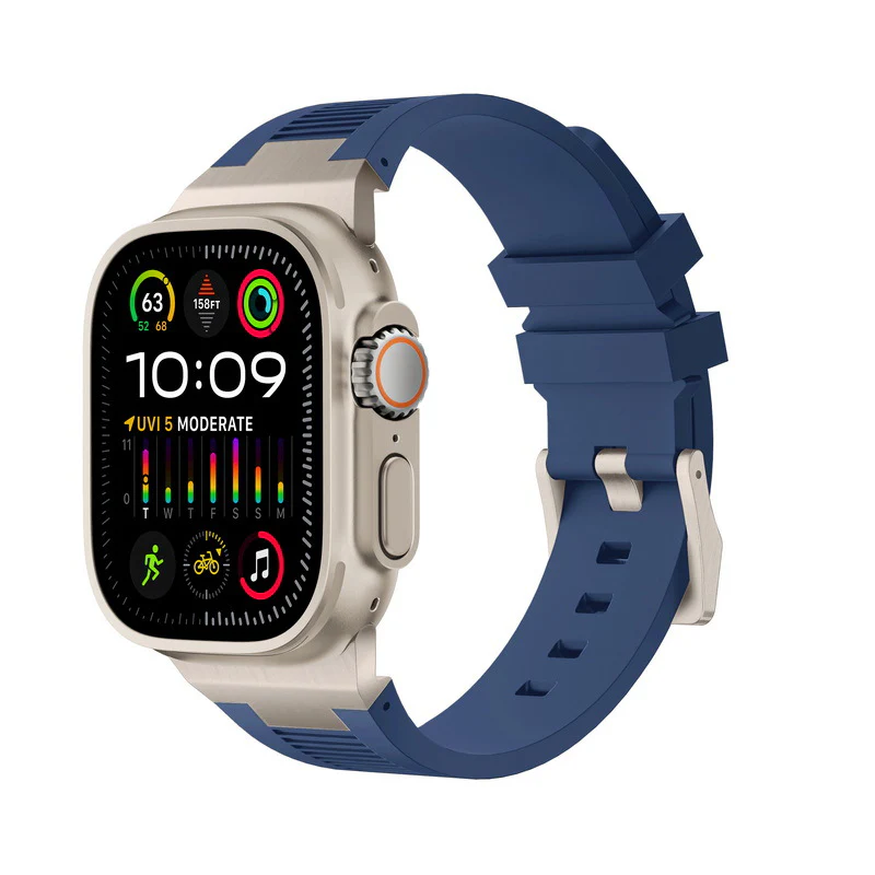 AP New Connector Silicone Band For Apple Watch - Image 14