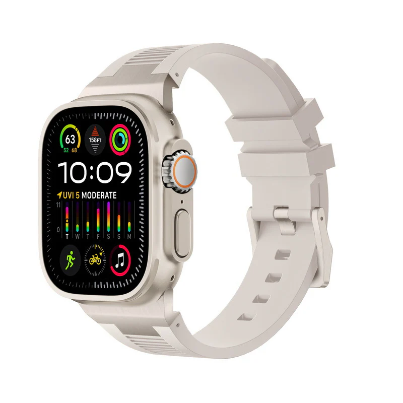 AP New Connector Silicone Band For Apple Watch - Image 15