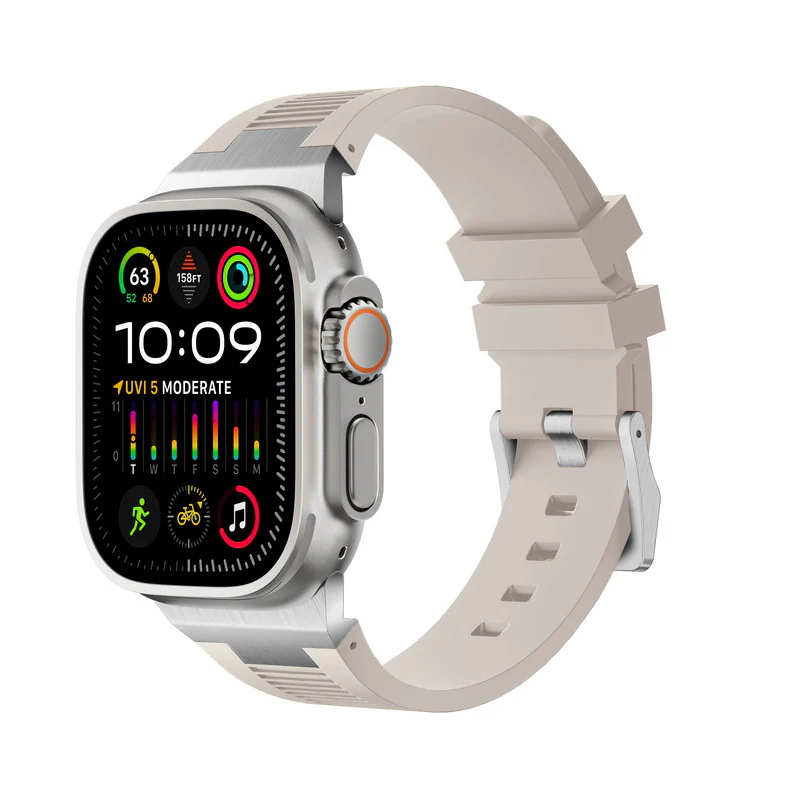 AP New Connector Silicone Band For Apple Watch - Image 9