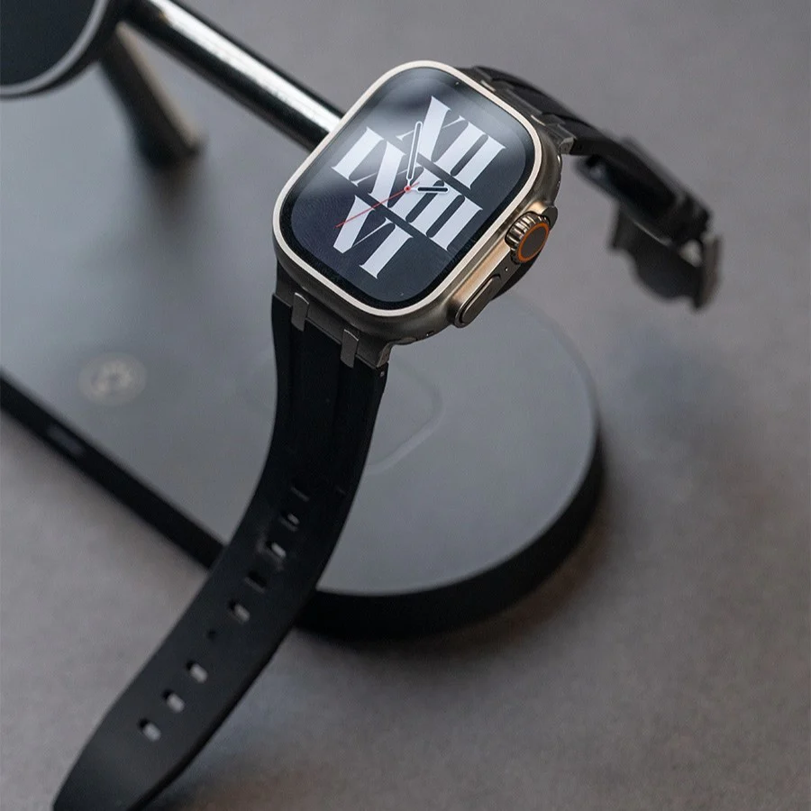 NEW AP Thick Silicone Band With Titanium Adapter For Apple Watch - Image 10