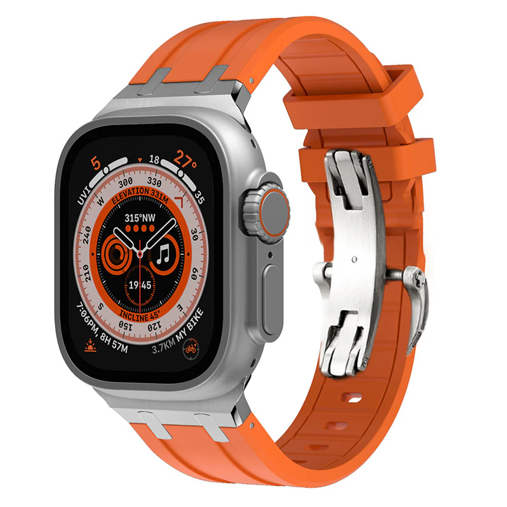 NEW AP Thick Silicone Band With Titanium Adapter For Apple Watch - Image 11