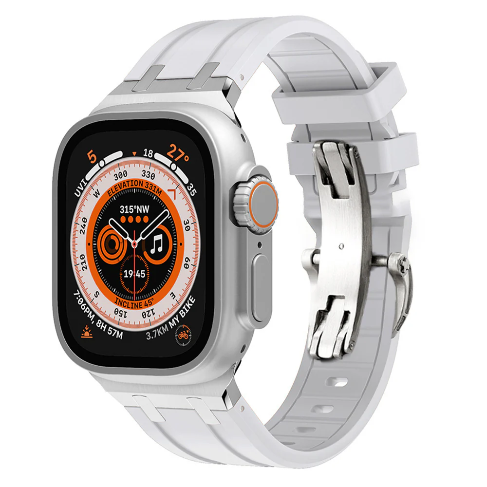 NEW AP Thick Silicone Band With Titanium Adapter For Apple Watch - Image 12
