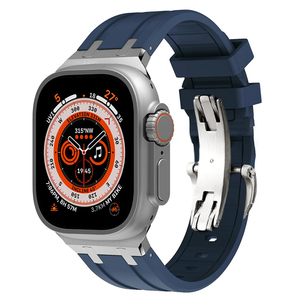 NEW AP Thick Silicone Band With Titanium Adapter For Apple Watch - Image 13