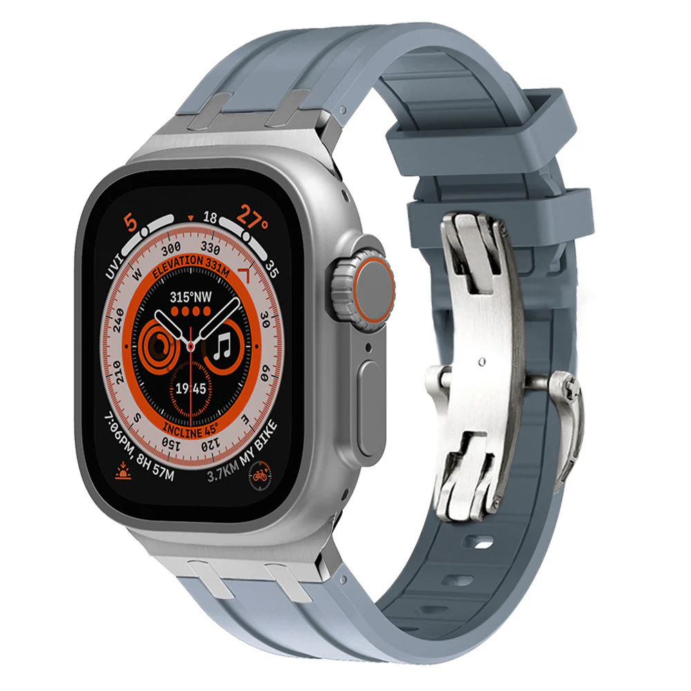 NEW AP Thick Silicone Band With Titanium Adapter For Apple Watch - Image 14