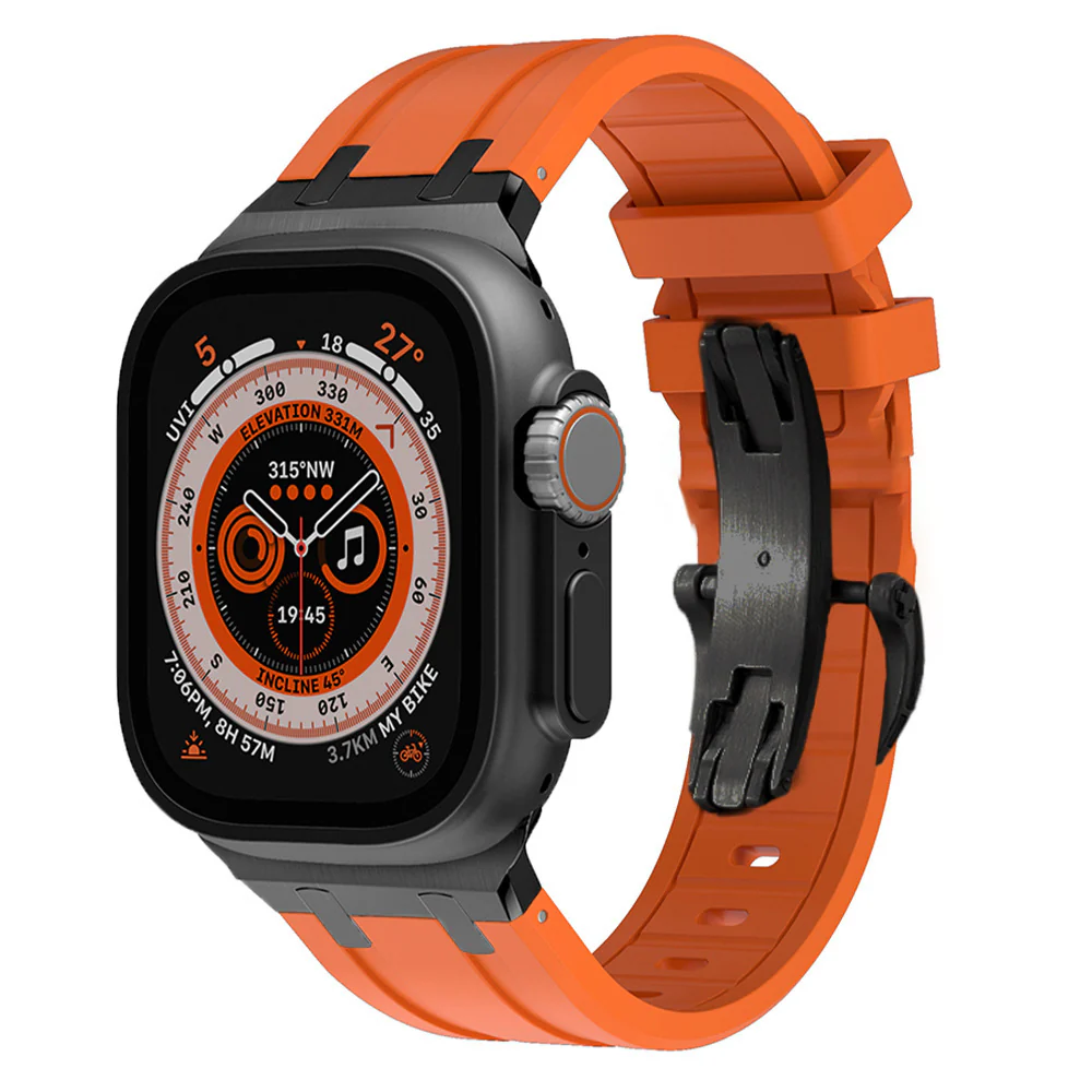 NEW AP Thick Silicone Band With Titanium Adapter For Apple Watch - Image 15