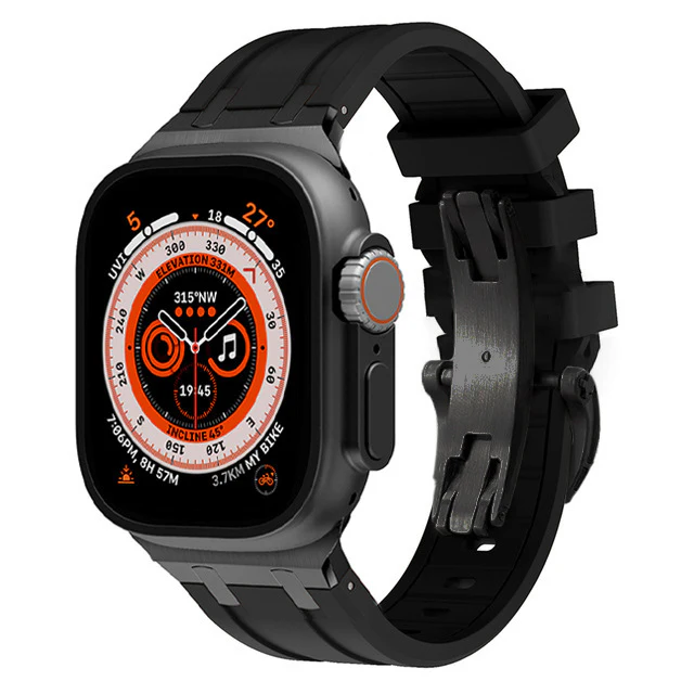 NEW AP Thick Silicone Band With Titanium Adapter For Apple Watch - Image 16