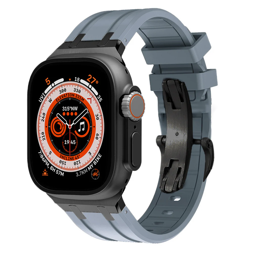 NEW AP Thick Silicone Band With Titanium Adapter For Apple Watch - Image 17