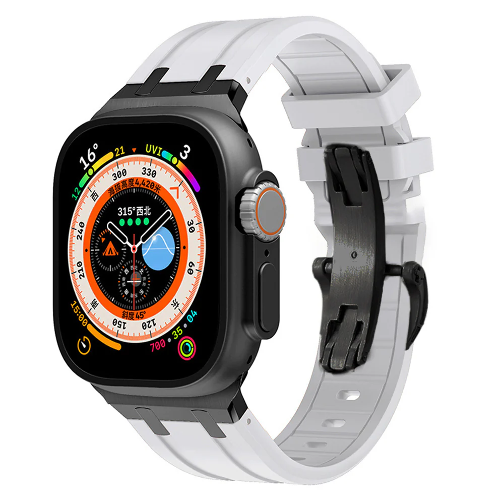 NEW AP Thick Silicone Band With Titanium Adapter For Apple Watch - Image 18