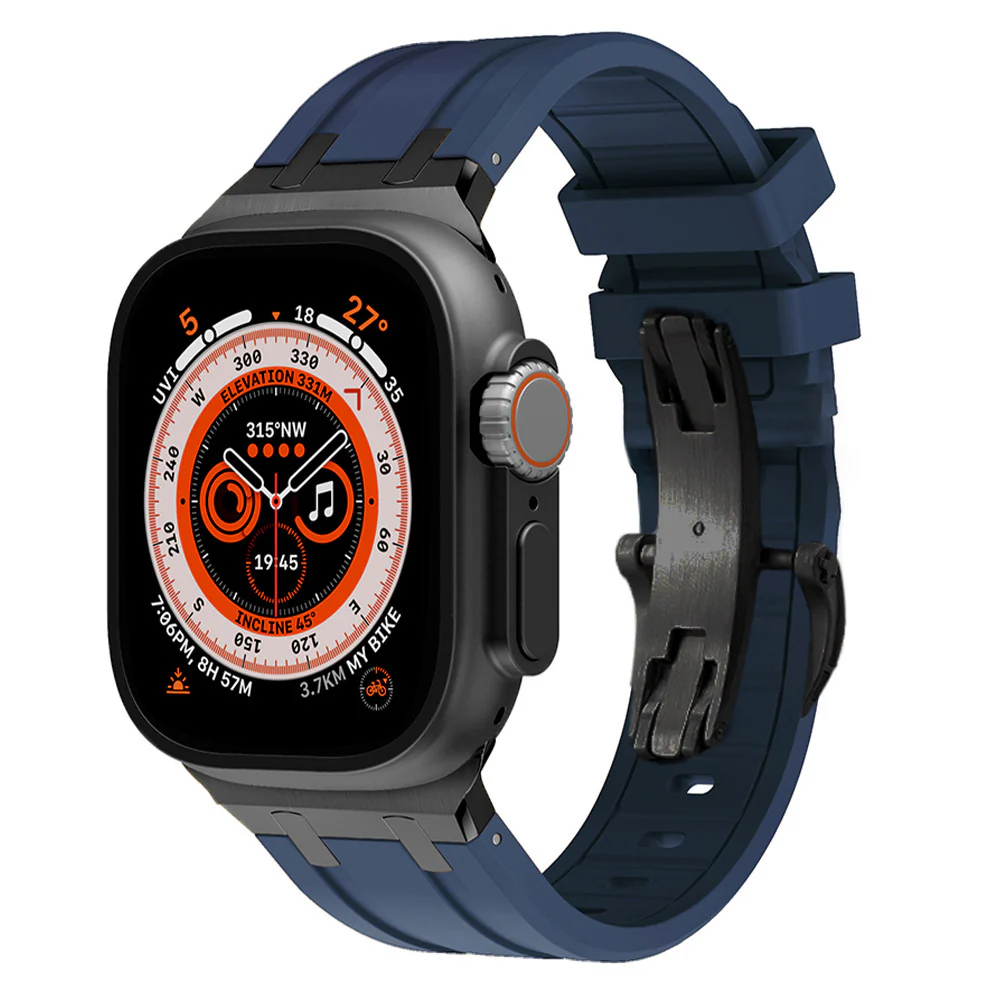 NEW AP Thick Silicone Band With Titanium Adapter For Apple Watch - Image 19