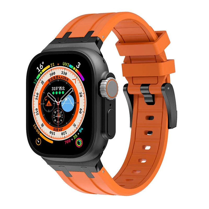 NEW AP Thick Silicone Band With Titanium Adapter For Apple Watch - Image 27