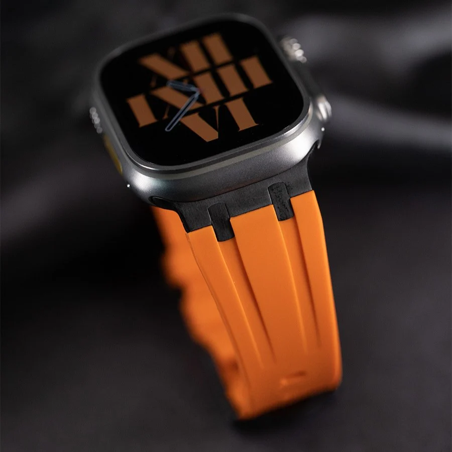 NEW AP Thick Silicone Band With Titanium Adapter For Apple Watch - Image 6