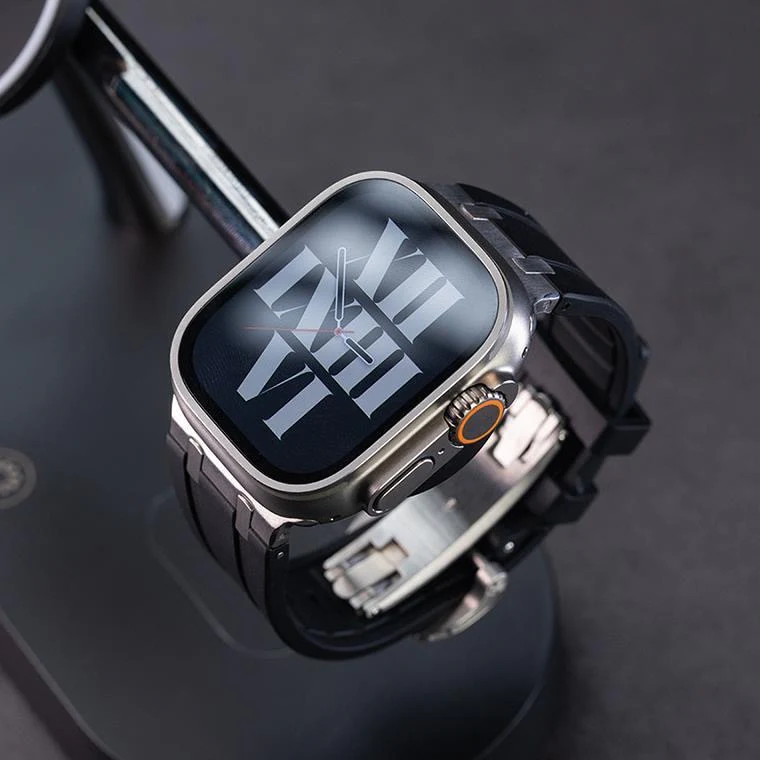 NEW AP Thick Silicone Band With Titanium Adapter For Apple Watch - Image 8