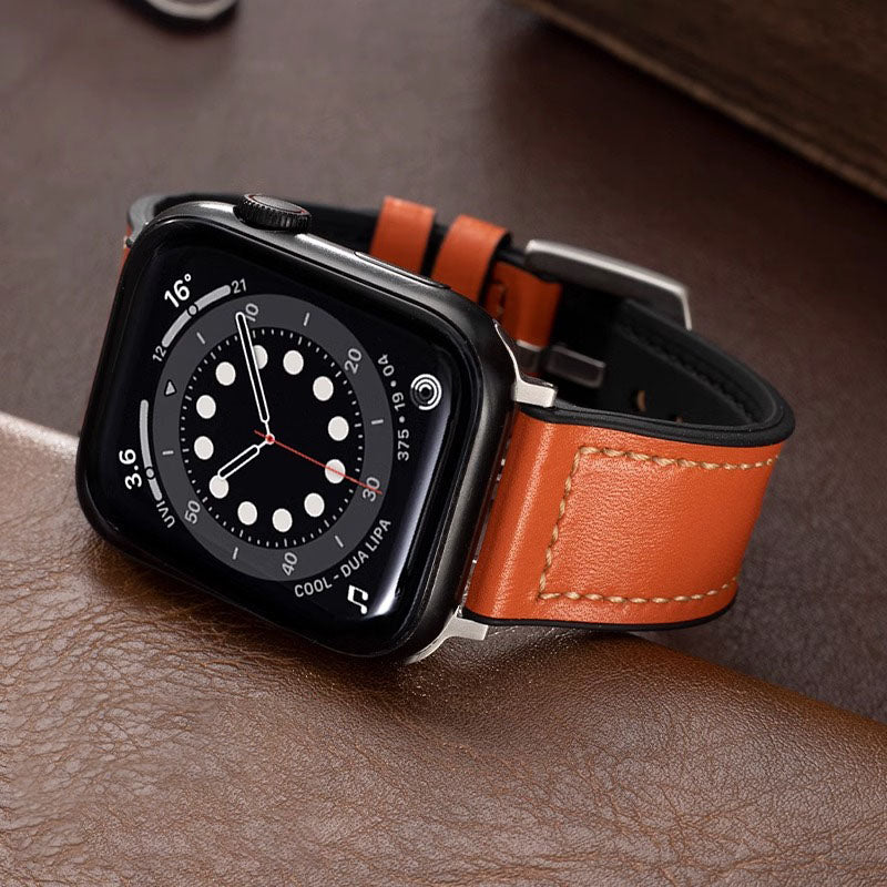 Leather Silicone Apple Watch Band - Image 10
