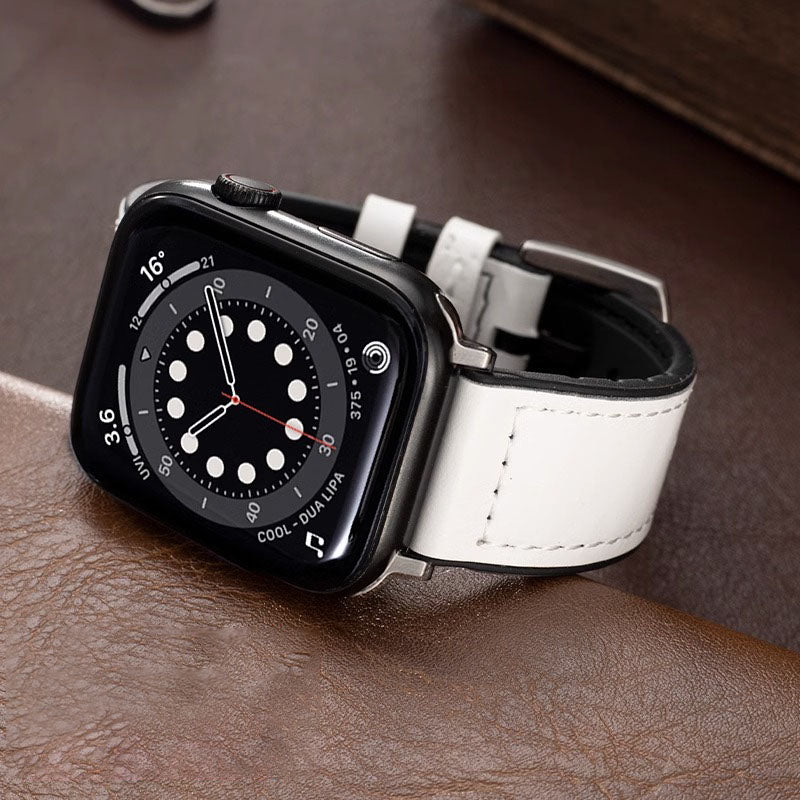 Leather Silicone Apple Watch Band - Image 9
