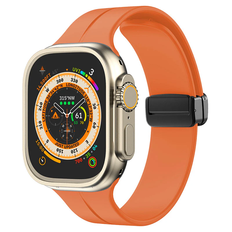 Simple Silicone Magnetic Folding Band For Apple Watch - Image 11