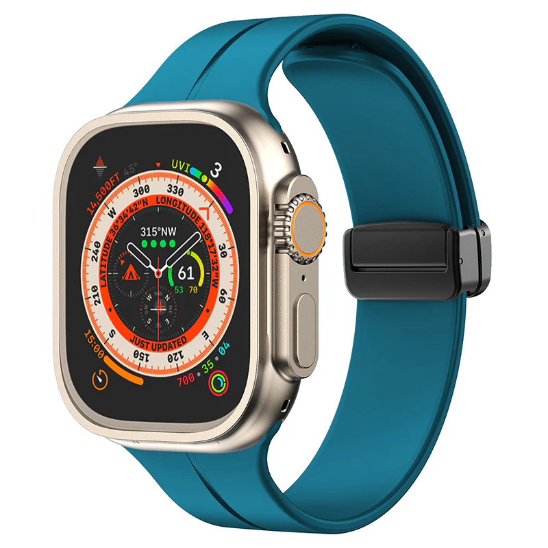 Simple Silicone Magnetic Folding Band For Apple Watch - Image 12