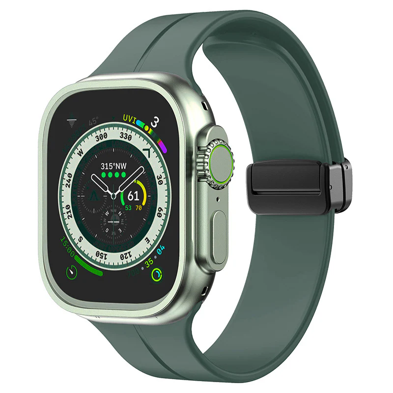 Simple Silicone Magnetic Folding Band For Apple Watch - Image 13
