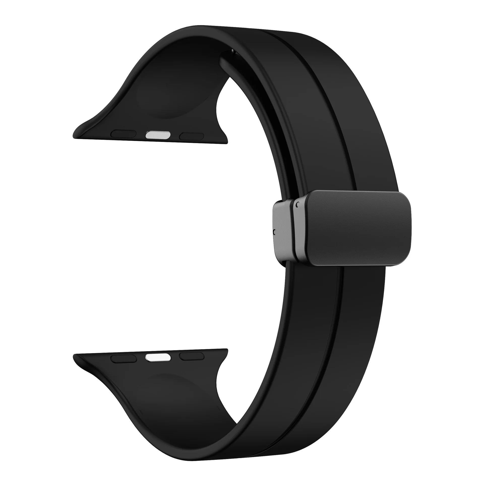 Simple Silicone Magnetic Folding Band For Apple Watch - Image 3