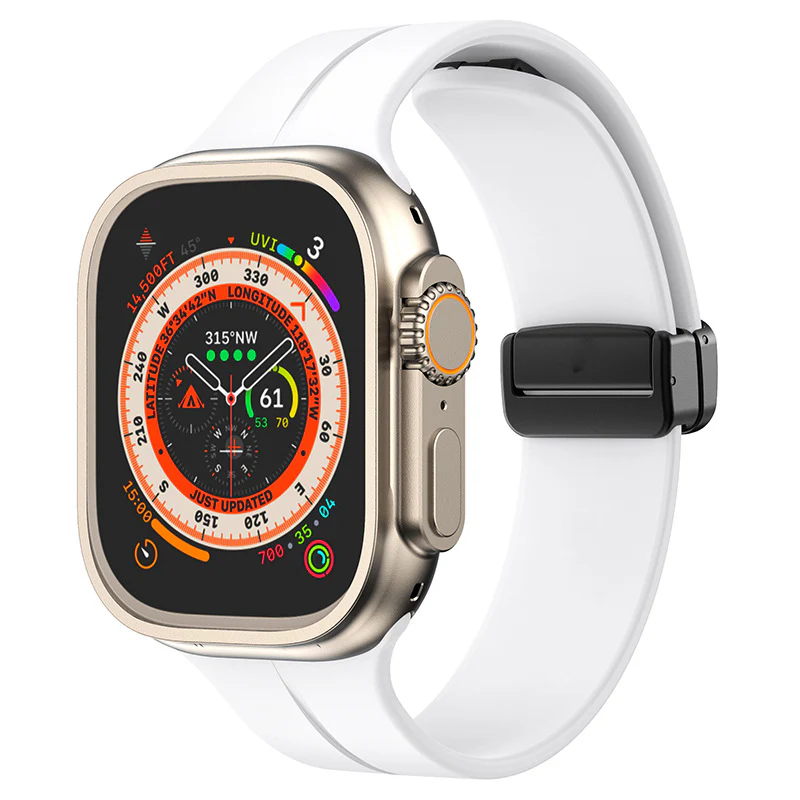 Simple Silicone Magnetic Folding Band For Apple Watch - Image 5