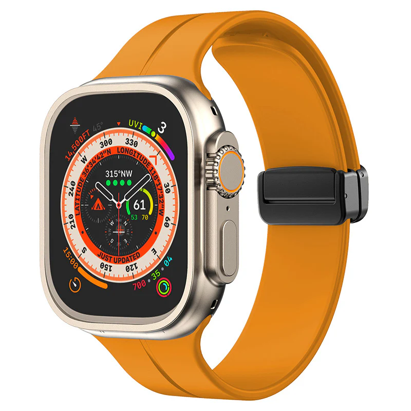 Simple Silicone Magnetic Folding Band For Apple Watch - Image 6