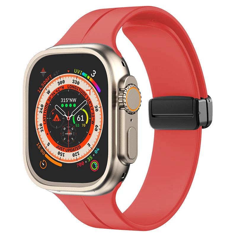 Simple Silicone Magnetic Folding Band For Apple Watch - Image 8