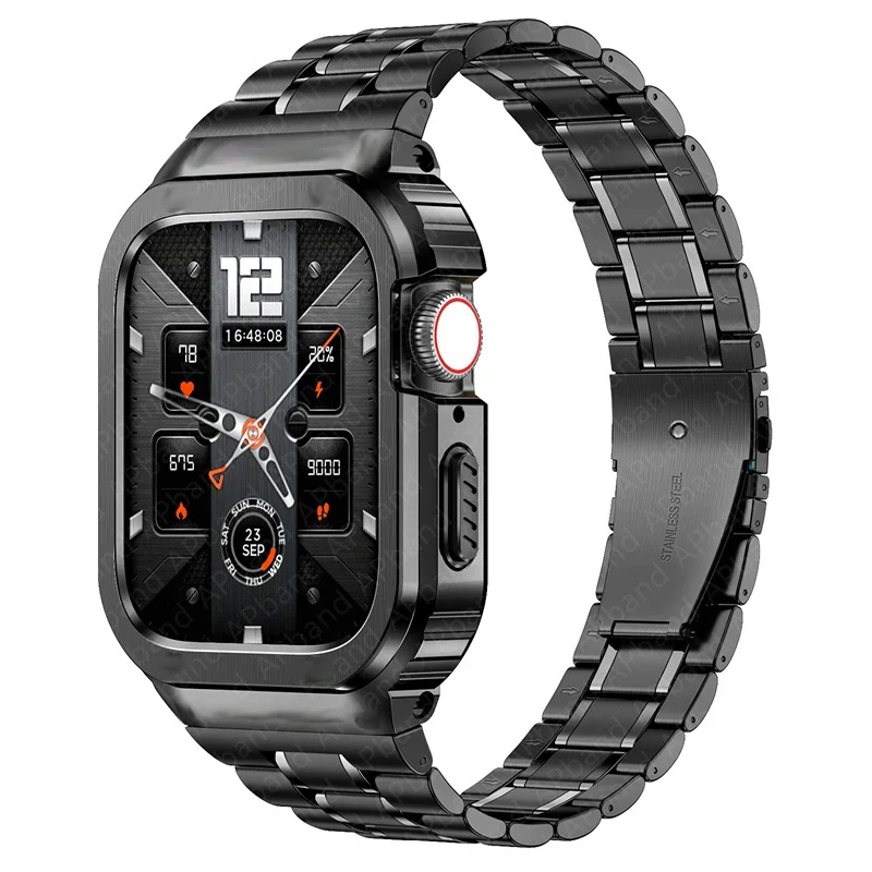 Stainless Steel Band With Case For Apple Watch - Image 10