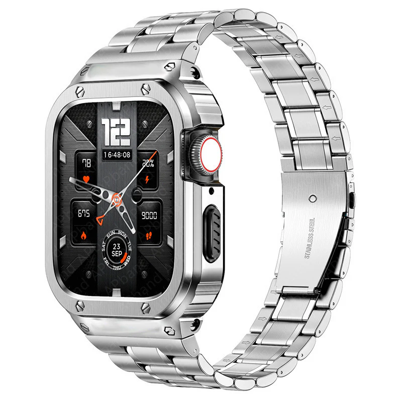 Stainless Steel Band With Case For Apple Watch - Image 12