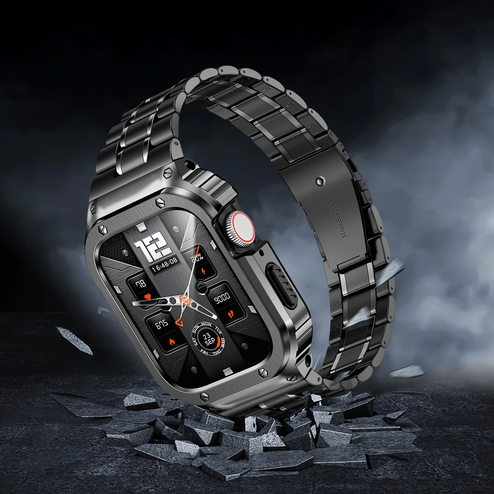 Stainless Steel Band With Case For Apple Watch - Image 7