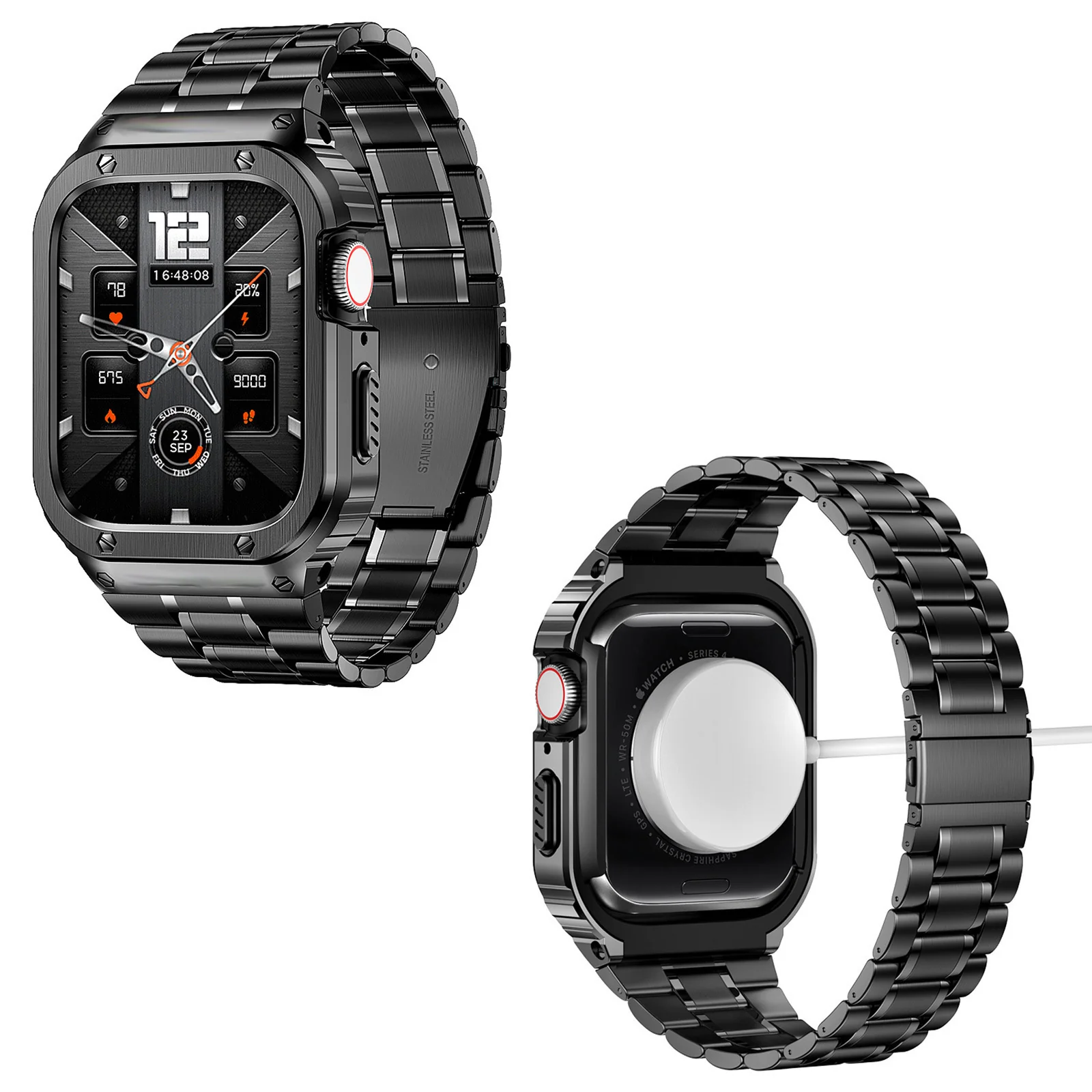 Stainless Steel Band With Case For Apple Watch - Image 8