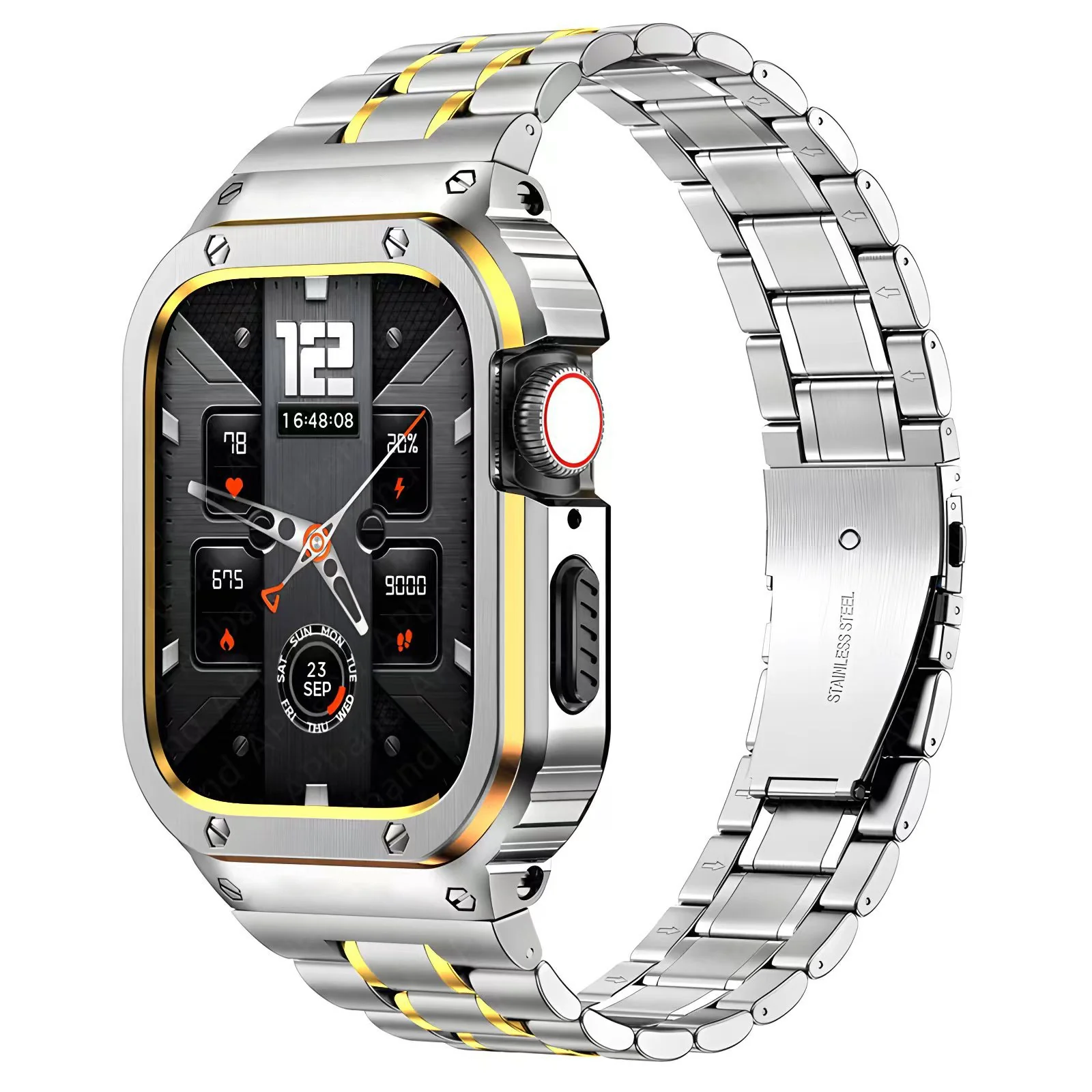 Stainless Steel Band With Case For Apple Watch - Image 9