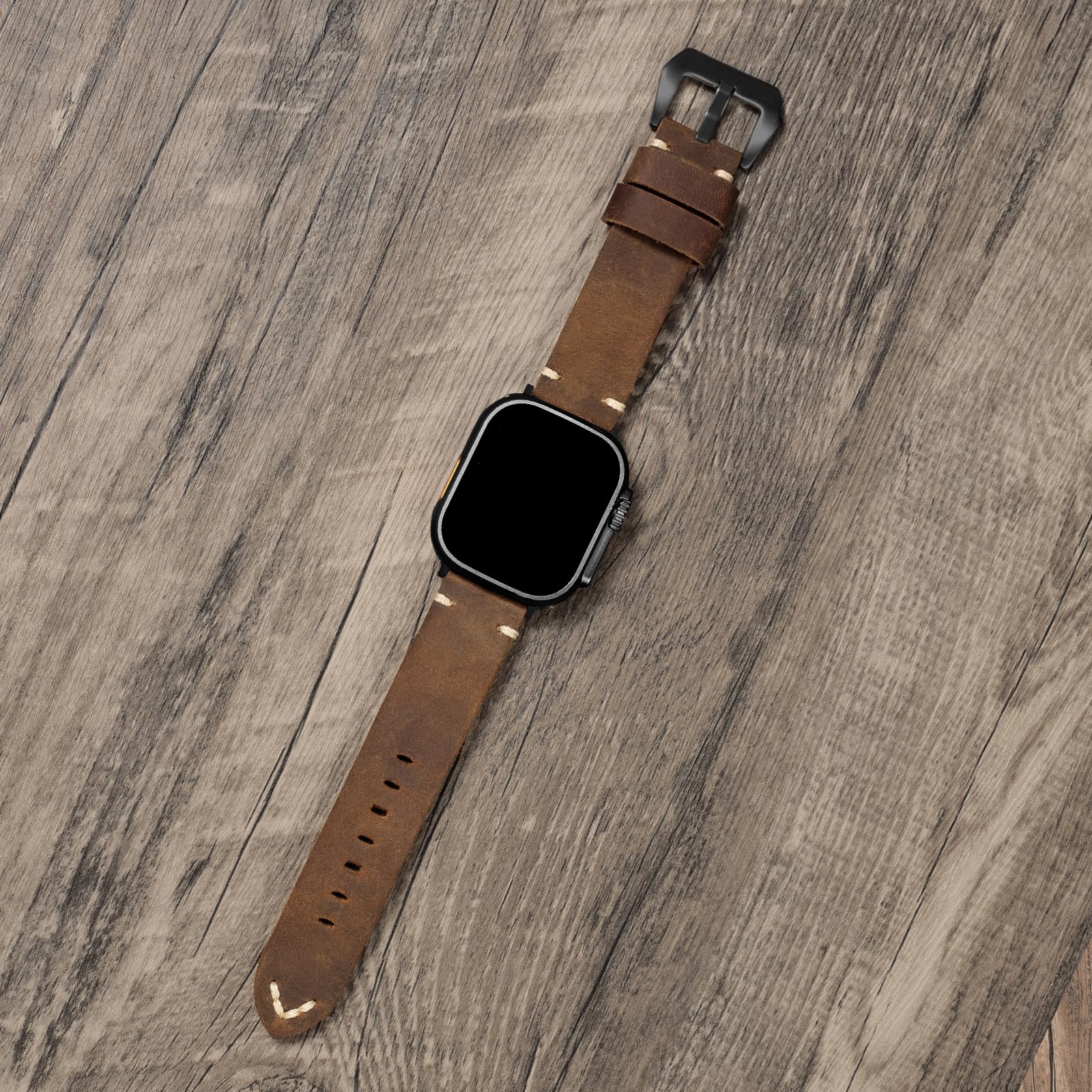 Vintage Leather Band For Apple Watch - Image 3