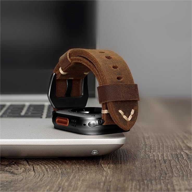 Vintage Leather Band For Apple Watch - Image 4