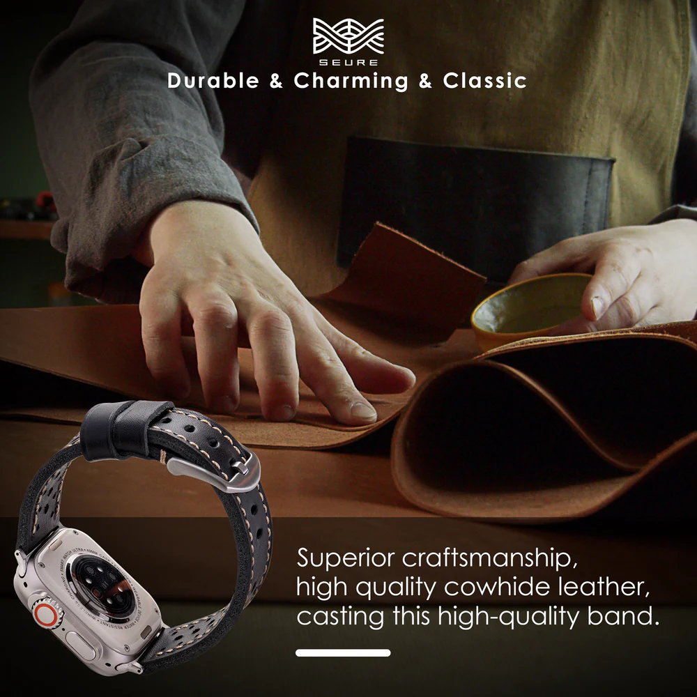 Vintage Racing Leather Band For Apple Watch - Image 4