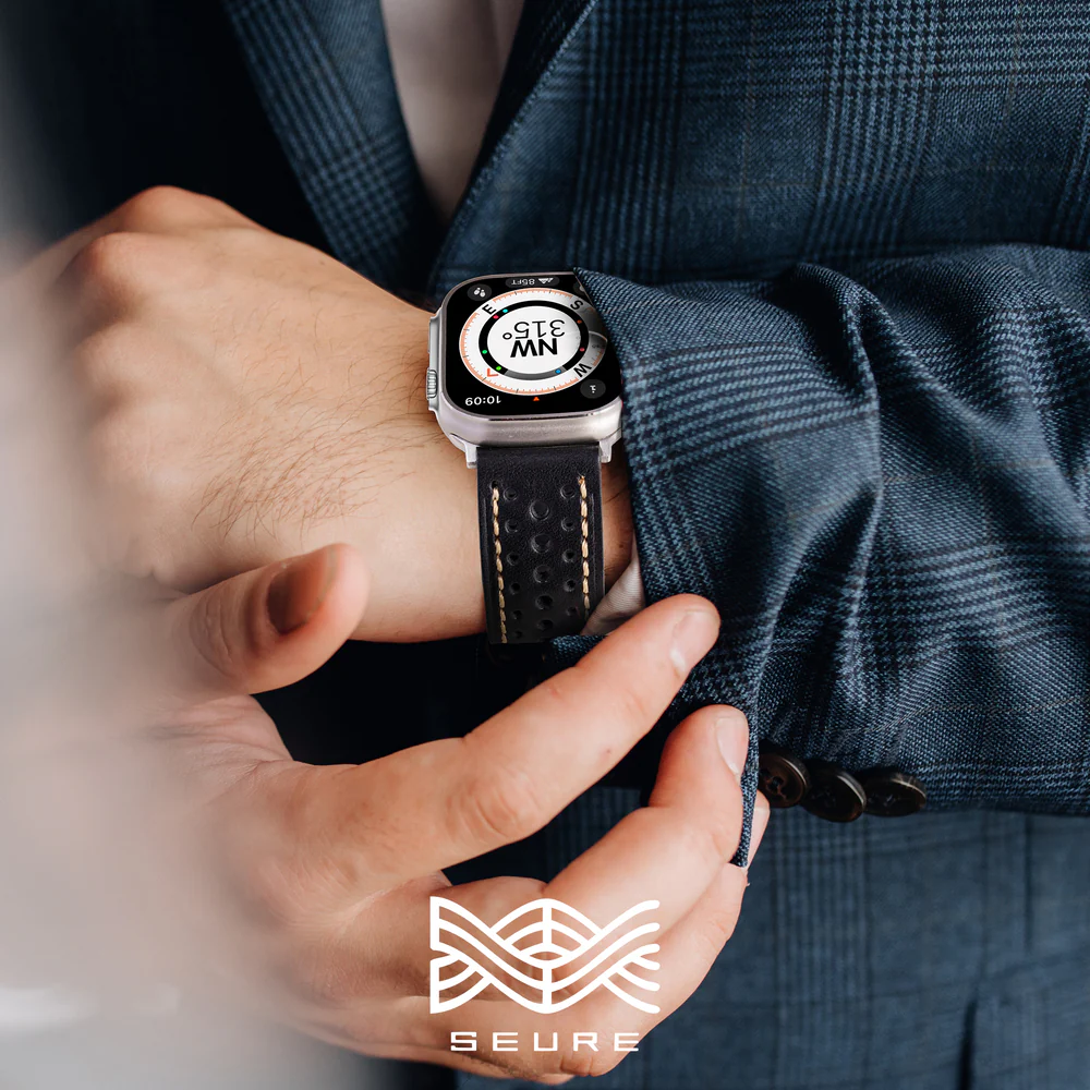 Vintage Racing Leather Band For Apple Watch - Image 6