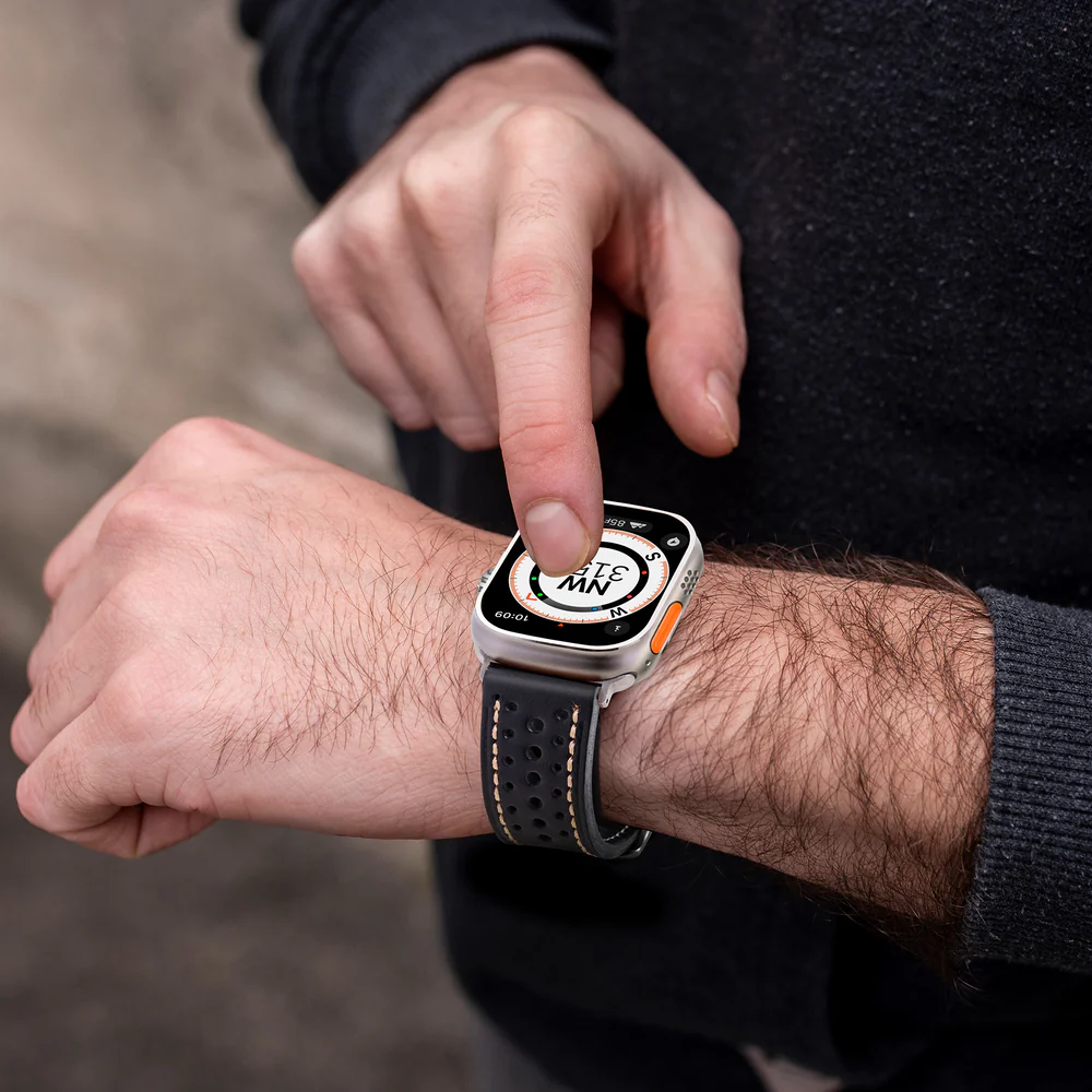 Vintage Racing Leather Band For Apple Watch - Image 7